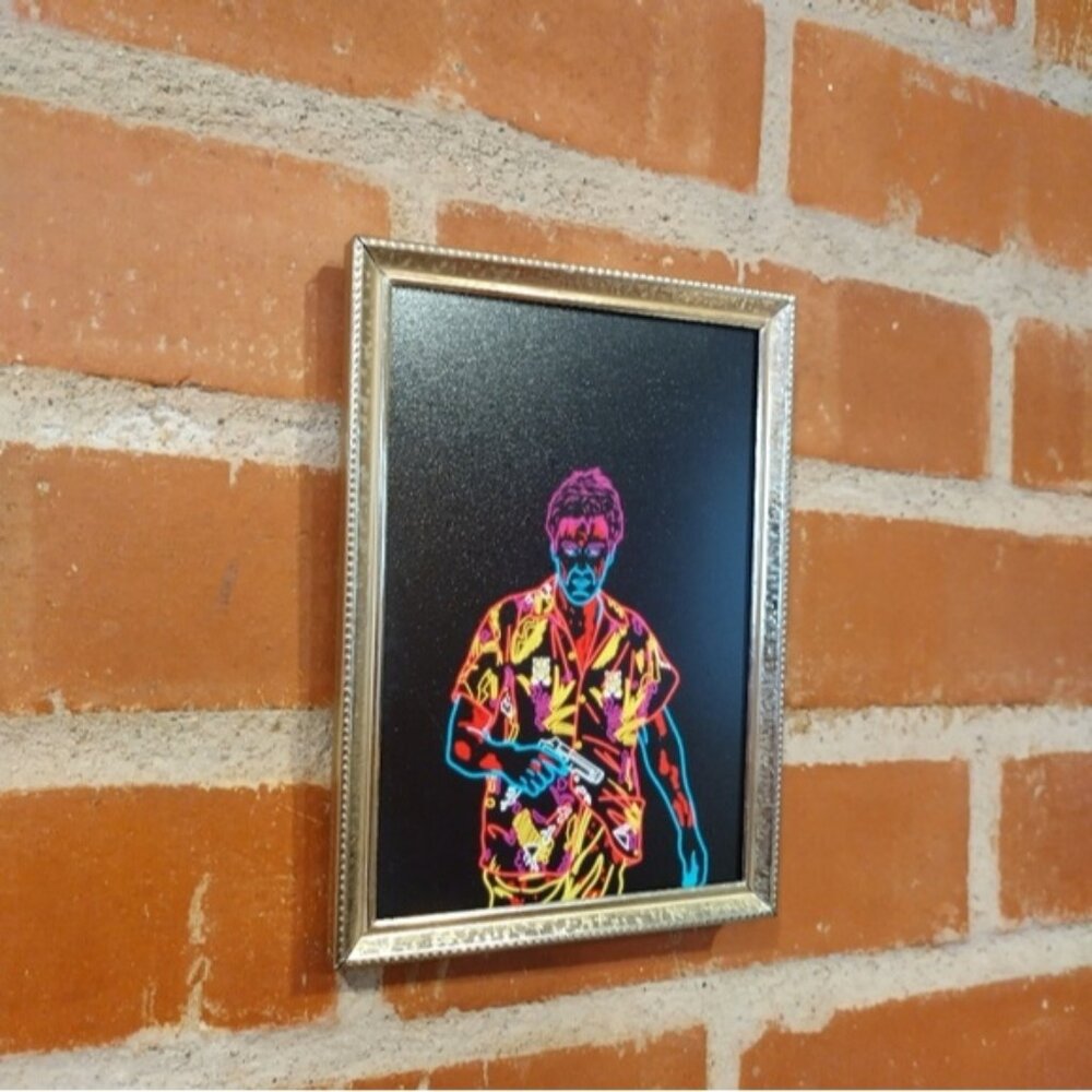 Neon Tony Montana Scarface Art Print